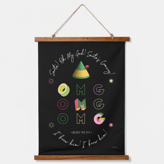 小妖精や小人 | Santa OMG 吊り下げ型タペストリー (正面)
