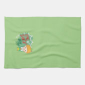 小妖精や小人OMGサンタ!彼を知ってる! キッチンタオル (横)