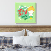 小妖精や小人OMGサンタ！彼を知ってる！ キャンバスプリント (インサイチュ (寝室))