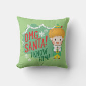 小妖精や小人OMGサンタ!彼を知ってる! クッション (正面)