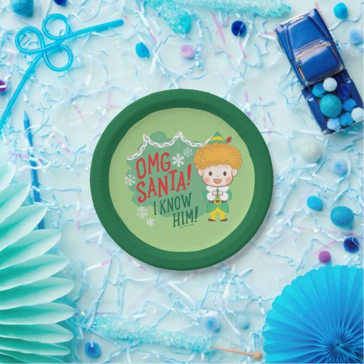 小妖精や小人OMGサンタ！彼を知ってる！ ペーパープレート (パーティー)