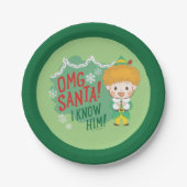 小妖精や小人OMGサンタ！彼を知ってる！ ペーパープレート (正面)