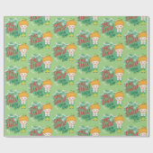 小妖精や小人OMGサンタ！彼を知ってる！ ラッピングペーパー (フラット)