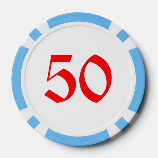 小妖精や小人w水玉模様ギフトltブルー50ストライプのトランプのポーカーチップ ポーカーチップ (裏面)