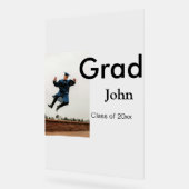 小姓名年次文字QR卒業おめでとう アクリルサイン (傾斜)