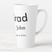 小姓名年次文字QR卒業おめでとう カフェラテマグ (右)