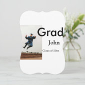 小姓名年次文字QR卒業おめでとう カード (スタンド正面)