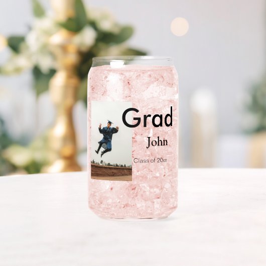 小姓名年次文字QR卒業おめでとう ガラス缶 (インサイチュ (ウェディング))