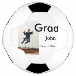 小姓名年次文字QR卒業おめでとう サッカーボール