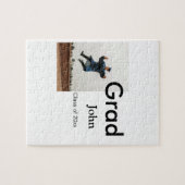 小姓名年次文字QR卒業おめでとう ジグソーパズル (横)