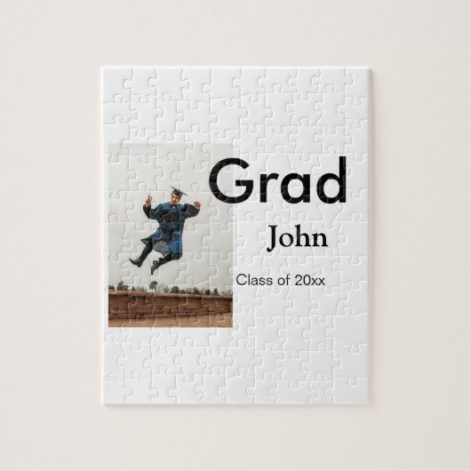 小姓名年次文字QR卒業おめでとう ジグソーパズル (縦)