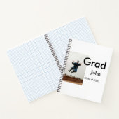 小姓名年次文字QR卒業おめでとう ノートブック (内部)