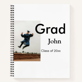 小姓名年次文字QR卒業おめでとう ノートブック