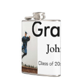 小姓名年次文字QR卒業おめでとう フラスク (左)