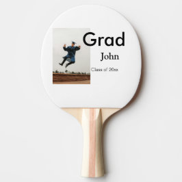 小姓名年次文字QR卒業おめでとう 卓球ラケット