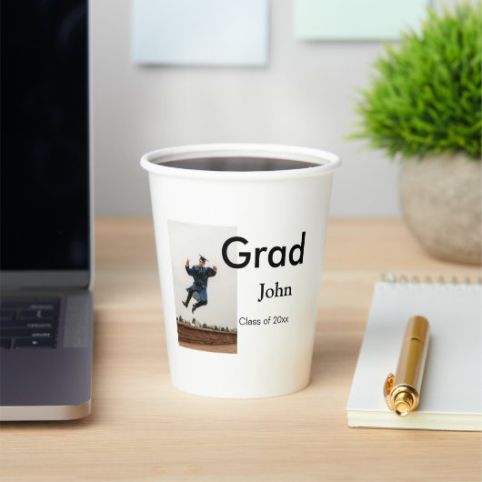 小姓名年次文字QR卒業おめでとう 紙コップ (インサイチュ)