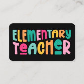 小学カラフル校先生講師 名刺 (正面)