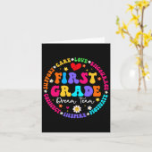 小学一年生 夢のチーム 教師への愛 カード (黄色い花)