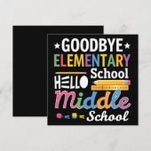 小学校ともだち 中学校へようこそ 招待状 (正面/裏面)