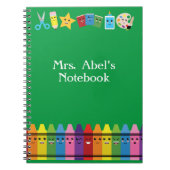 小学校と幼稚園の先生かわいいかわいい ノートブック (正面)