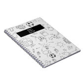 小学校のオリジナルホワイト＆ブラック ノートブック (右側)