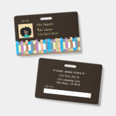 小学校のスタッフ写真ID従業員バッジ バッジ (正面＆裏面)