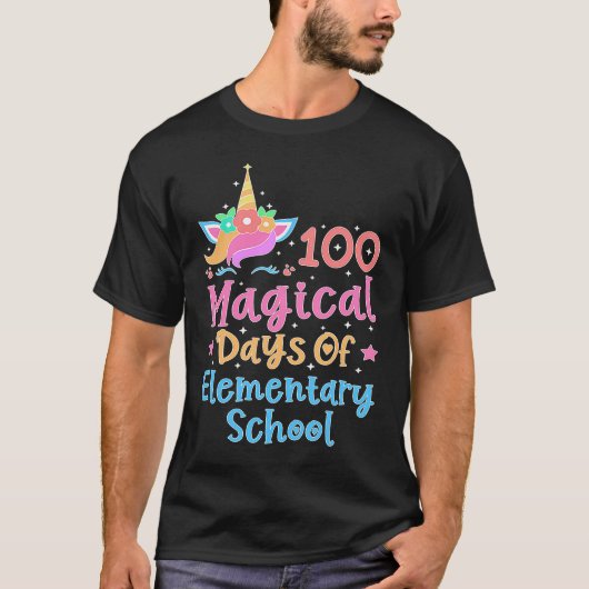 小学校のユニコーン先生の魔法の100日間 Tシャツ (正面)