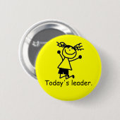 小学校のリーダボタンバッジ 缶バッジ (正面&裏面)