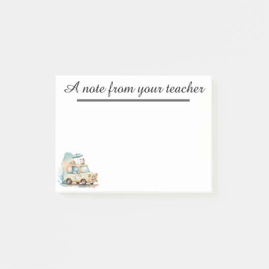 小学校の先生のためのオーダーメイド ポストイット (正面)
