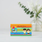 小学校の先生の名刺 予約カード (スタンド正面)