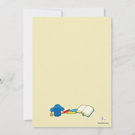 小学校の卒業の招待状 招待状 (裏面)