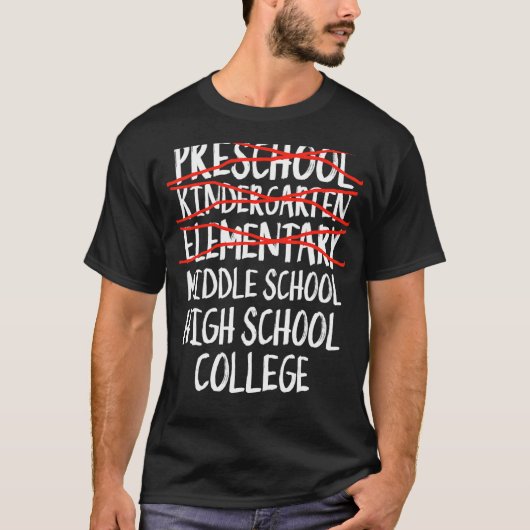 小学校の卒業中学校へ戻る Tシャツ (正面)