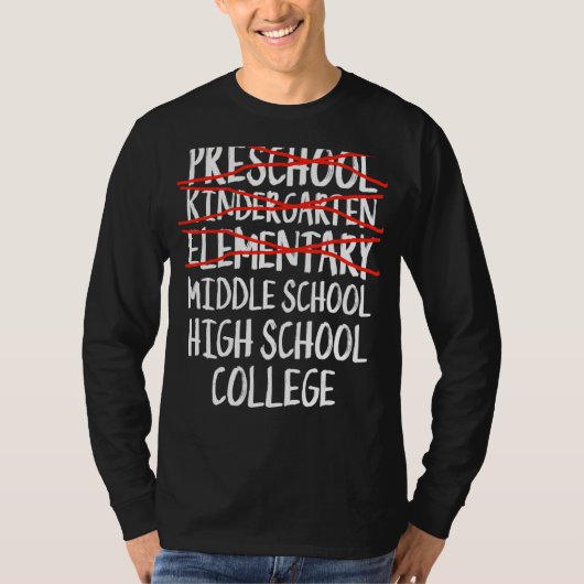 小学校の卒業中学校へ戻る Tシャツ (正面)