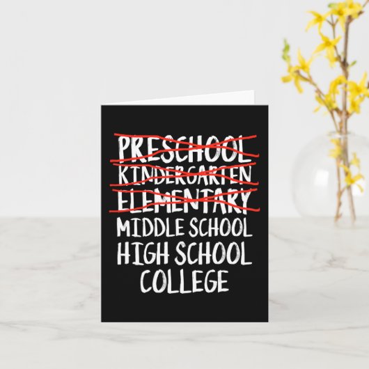 小学校の卒業式ギフト中学校へ戻る カード (黄色い花)