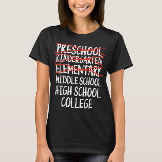 小学校の卒業式ギフト中学校へ戻る Tシャツ (正面)