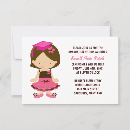 小学校の卒業発表 招待状 (正面)