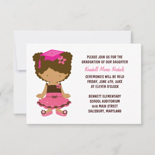 小学校の卒業発表 招待状 (正面)