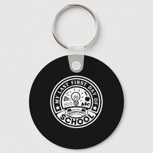 小学校の最後の初めての登校日　バックトゥスクール キーホルダー (正面)