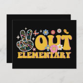 小学校の最後の日に行き詰まった平和 ポストカード (正面/裏面)