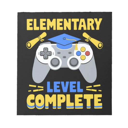 小学校を卒業したゲーマーへのギフト ノートパッド (正面)
