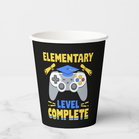 小学校を卒業したゲーマーへのギフト 紙コップ (正面)