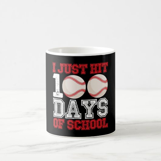 小学校を100日間がんばった野球少年 コーヒーマグカップ (中央)