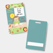 小学校オフィスマネージャー写真バッジ バッジ (表裏)