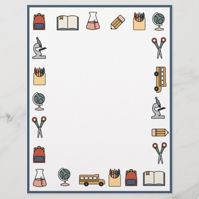 小学校テーマ先生バスブックグローブ レターヘッド (正面)