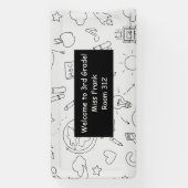 小学校パーソナライズされた先生教室 横断幕 (縦)