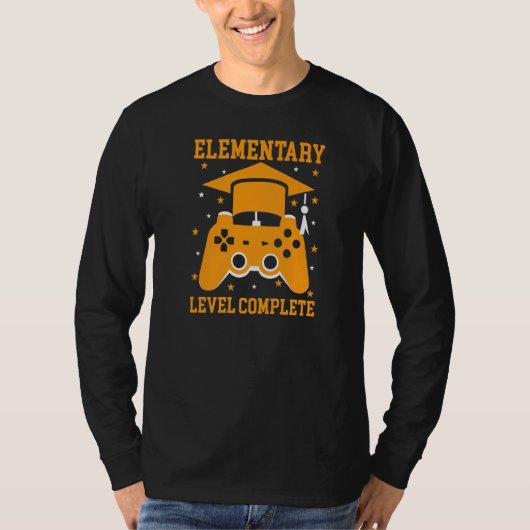 小学校レベルの完全なゲーマー卒業 Tシャツ (正面)