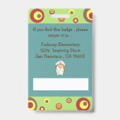 小学校保健士IDフォトバッジ バッジ (裏面)