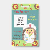 小学校保健士IDフォトバッジ バッジ (正面)