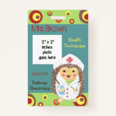 小学校保健士IDフォトバッジ バッジ (正面)