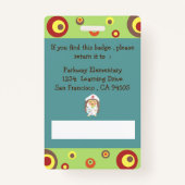 小学校保健士IDフォトバッジ バッジ (裏面)